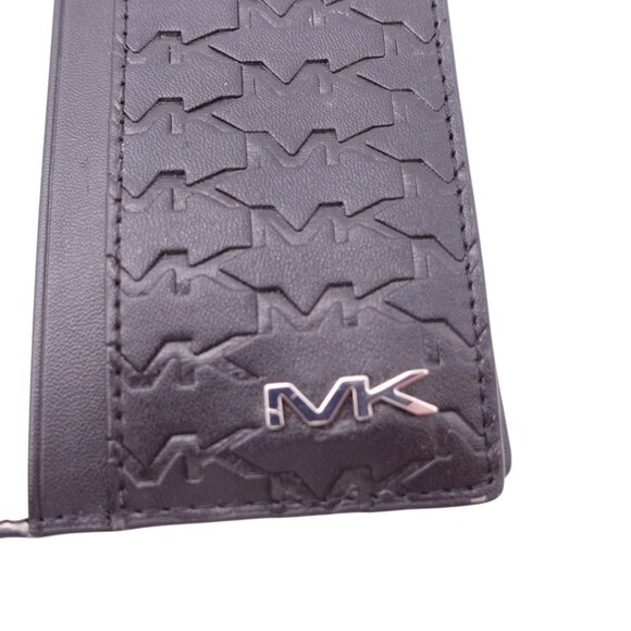 NWOT Michael Kors Malone Debossed Logo Duo Fold Wallet Black Credit Card Pocket - Picture 3 of 10